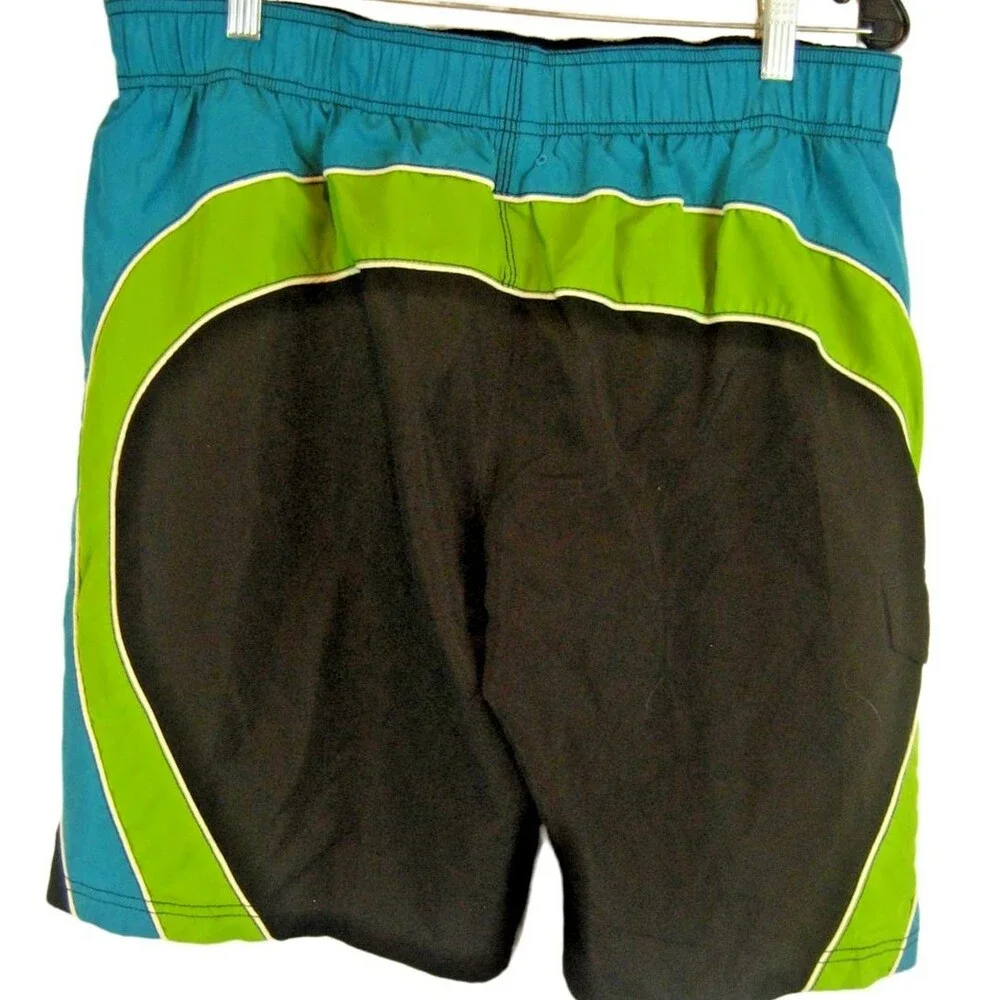Mens Ron Jon Black w Graphics Lined Board Shorts sz Lx10